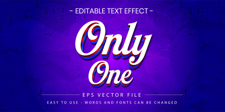 Only one text effect editable vintage script grunge vector