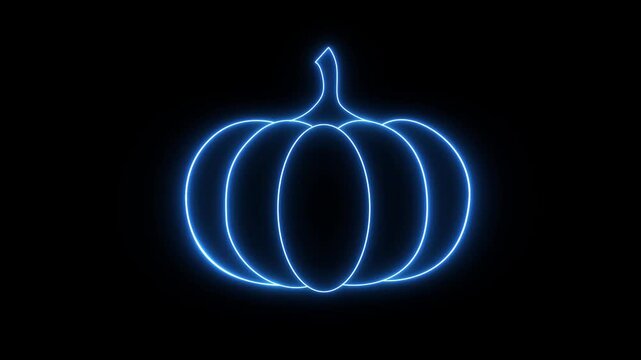 Pumpkin holographic 3D icon. neon symbol vector illustration isolated on white background.