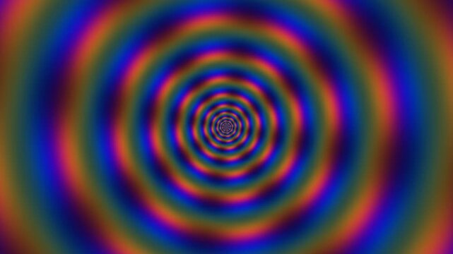 Colorful spiral pattern with concentric circles and vibrant hues