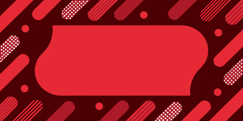 Obraz premium Abstract red background with rounded shapes and copy space for text during design