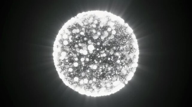Abstract White Glowing Particles 4K Generative AI