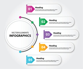 Obraz premium Infographics Vector Elements Collection