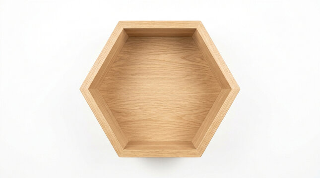 wooden box on white background