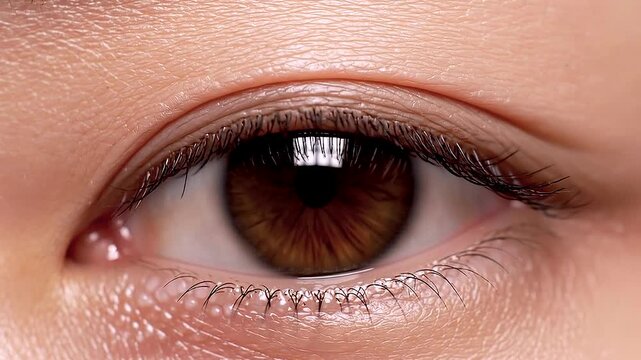 Side profile perspective of a human eye blinking while half closed under dark shadows evoking a sense of mystery, cinematic suspense drama character gaze, personal introspection, or sleep fatigue beha