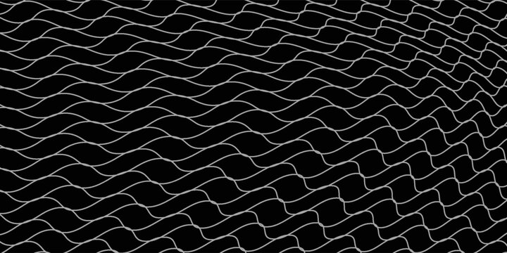 Net pattern. Rope net vector silhouette. Soccer, football, volleyball, tennis and tennis net pattern. Fisherman hunting net rope texture or pattern.
