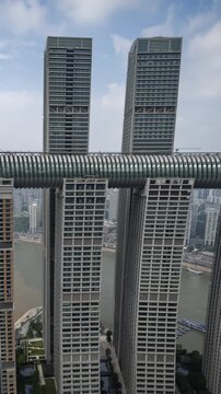 Chongqing raffles ity skyscraper towers view in vertical