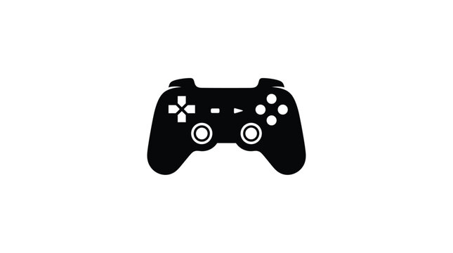 Game controller silhouette on a white background simple vector design