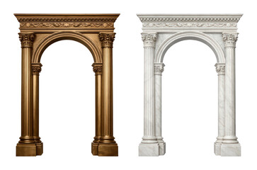 Fototapeta premium PNG Elegant classical architectural archways.