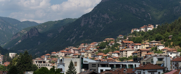 Fototapeta premium Devin, Smolyan Province, Bulgaria. A city in the Rhodope Mountains.