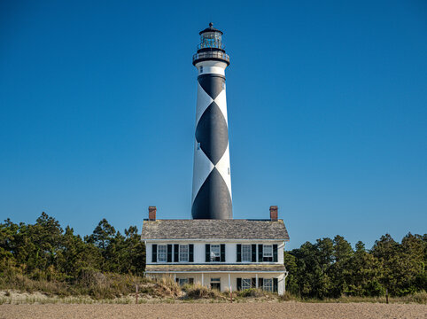 Cape lookout lighthouse on the coast of North Carolina 