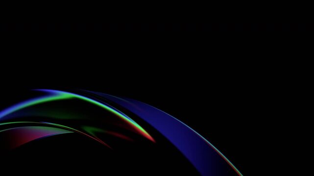 Abstract animation, background with color refraction effect on a glass, 4k seamless loop 3d animation