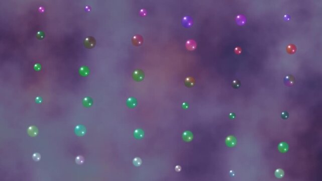 Colorful motion background with bubbles for seamless looping visuals