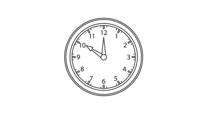 Classic analog clock face with numbers and hands