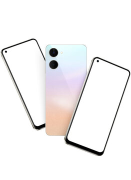 Mobile smart phones premium png digital device for make mockup