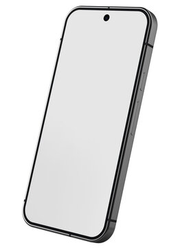 cross view of mobile smart phone premium png digital device for make mockup
