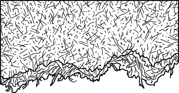 Black and White Abstract Scribble Texture Background with Hand Drawn Chaotic Line Pattern