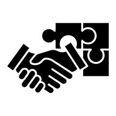 Fototapeta premium online collaboration Solid icon