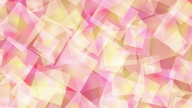 Abstract pink and yellow square pattern 4K