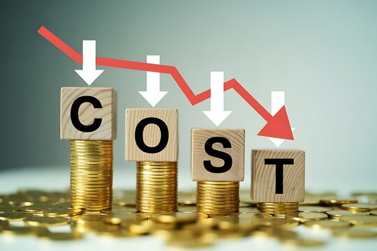 Decreasing Business Cost Concept