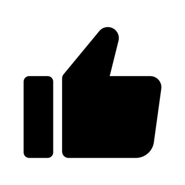 Thumbs Up Icon A Simple Vector Graphic Representing Approval and Positive Feedback