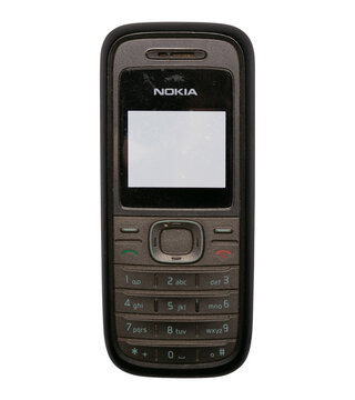Vintage mobile phone Nokia mini frame. png isolated on transparent background