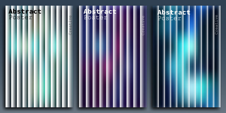 Abstract vertical striped background with blurred colorful gradients modern design.
