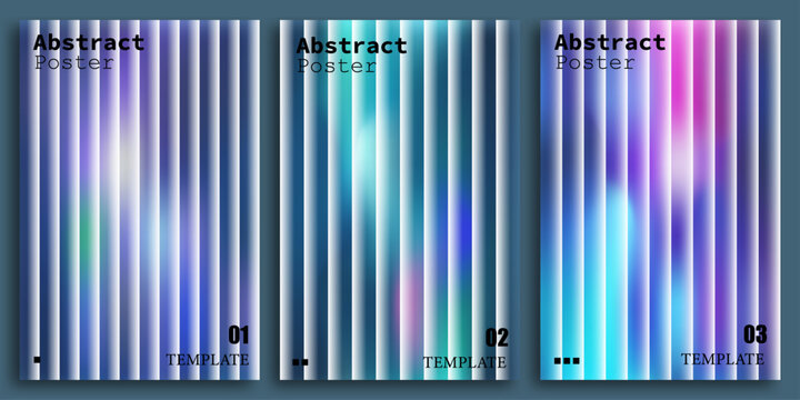 Abstract vertical striped background with glowing blurred gradients modern art.