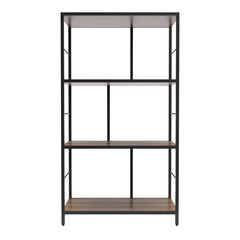 Empty wooden and metal bookshelf © Marcos