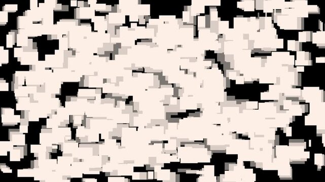 Distorted geometric shapes fade in and fade out video transition animation