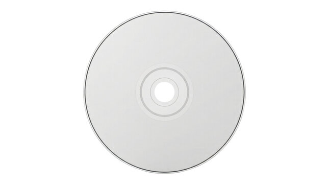 Blank cd disc on white background