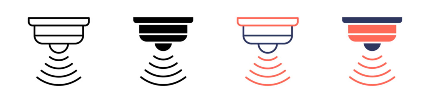Smart Sensor icon set multiple style collection
