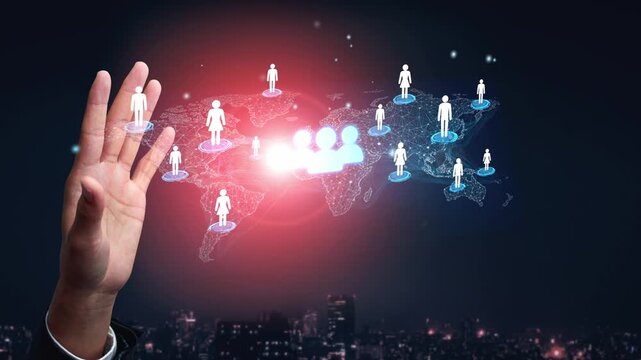 Digital Networking Concept with Human Figures and Global Map Representation in a Modern Business Setting Highlighting Connectivity and Collaboration. Entropy.