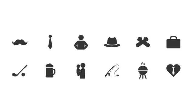 Collection of icons representing hobbies
