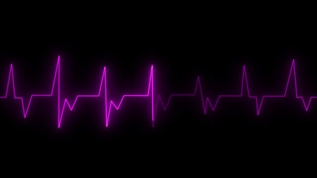 Abstract heartbeat and pulse rate animation.