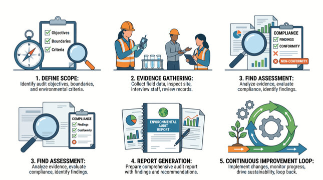 Process of continuous improvement and assessment for business compliance and operational efficiency
