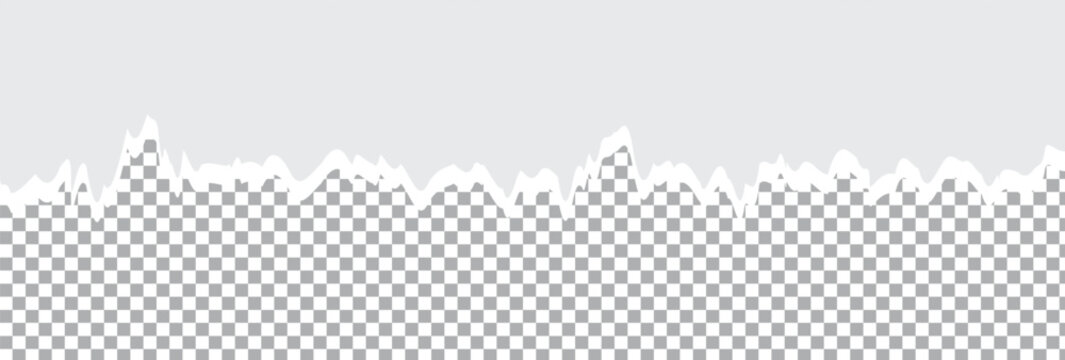 Elegant torn paper effect for photography and editorial layout. Versatile ripped paper strip, Vector realistic illustration of white ripped paper
