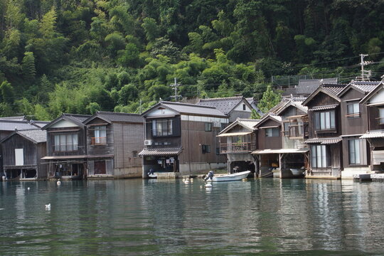 丹後半島の風景　伊根の舟屋