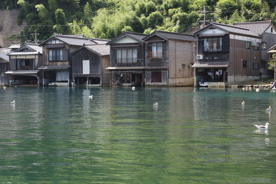丹後半島の風景　伊根の舟屋