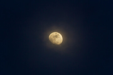 moon at sunset at night © ric