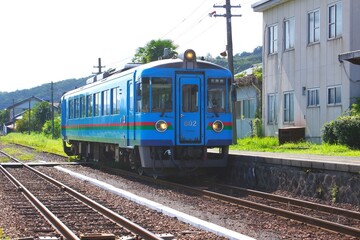Fototapeta premium 京都丹後鉄道の風景 与謝野駅