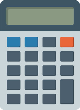 calculator. Flat 2D vector illustration