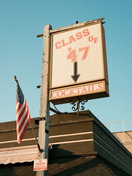 Class of 47 vintage sign, Newport Beach, California