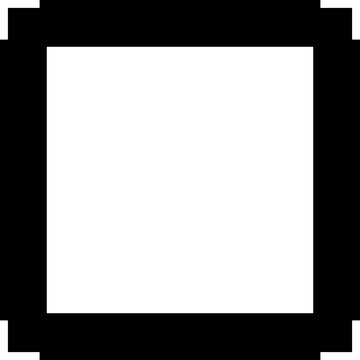 Simple black square frame icon photo frame