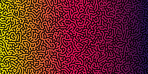 Obraz premium Abstract truing organic wallpaper Turing reaction diffusion monochrome seamless pattern with chaotic motion. Generative algorithm psychedelic background. Reaction-diffusion or truing pattern formation