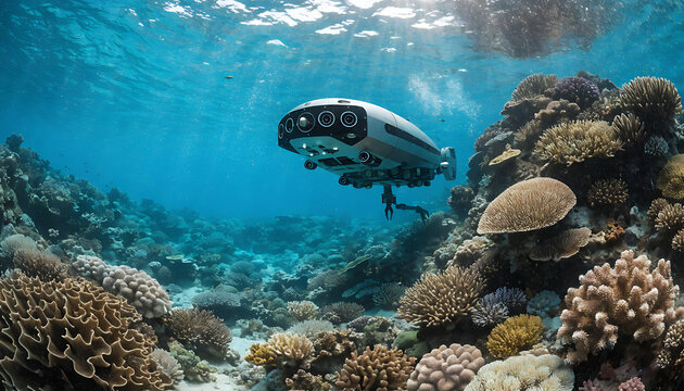 Autonomous Underwater Vehicle Exploring Coral Reef Ecosystem