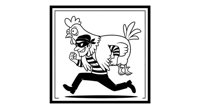 Thief Stealing Chicken