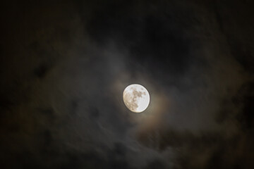 moon at sunset at night © ric
