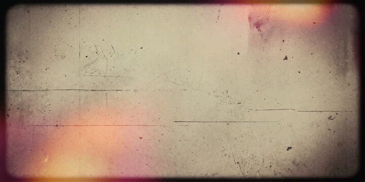 Grunge Film Strip Background with Aged Vintage Paper Texture, Dirty Rusted Wall Surface, Rough Parchment Pattern and Antique Retro Design Backdrop