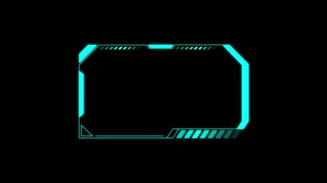 Technical hud frame element for digital interface composition. Structured screen layout designed for information display systems. Futuristic interface frame for modern visual presentation.