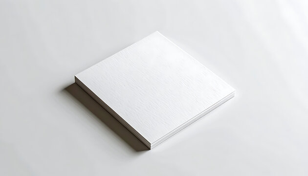 Isolated square white tile mockup with textured surface, architectural element for interior design rendering